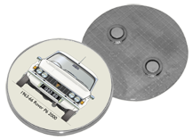 Rover P6 2000 1963-66 Round Fridge Magnet